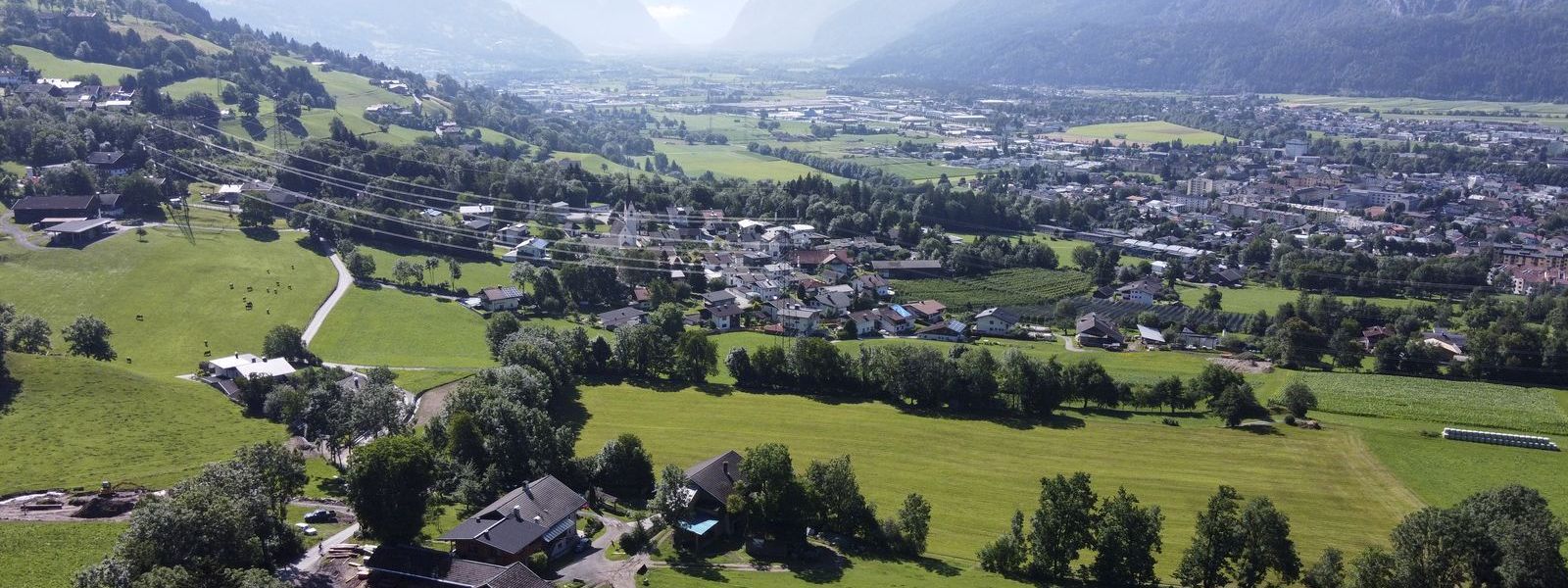 Blick auf die Gemeinde Gaimberg aus Richtung Norden